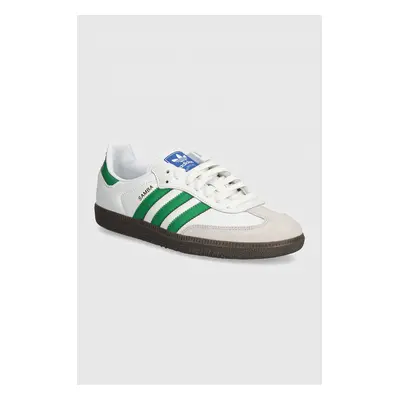 Sneakers boty adidas Originals Samba OG bílá barva, IG1024