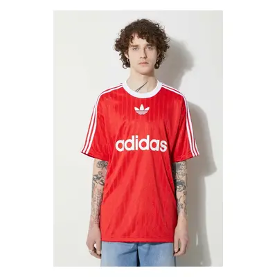 Tričko adidas Originals Adicolor Poly Tee červená barva, s potiskem, IM9458