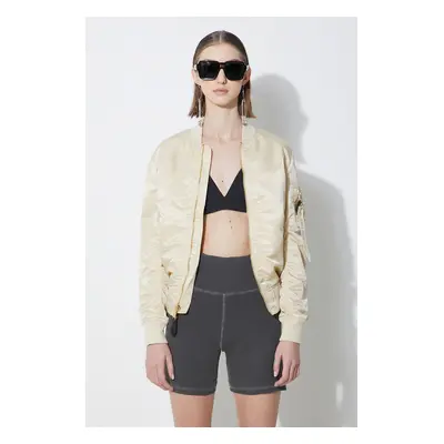 Bomber bunda Alpha Industries MA-1 VF LW béžová barva, přechodná