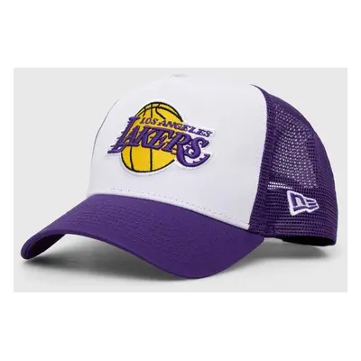 Kšiltovka New Era bílá barva, s aplikací, LOS ANGELES LAKERS, 60348857.WHITRPTRP-WHITRPTRP