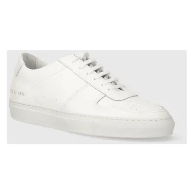 Kožené sneakers boty Common Projects Bball Low in Leather bílá barva, 2155