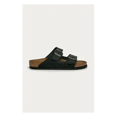 Nubukové pantofle Birkenstock Arizona černá barva