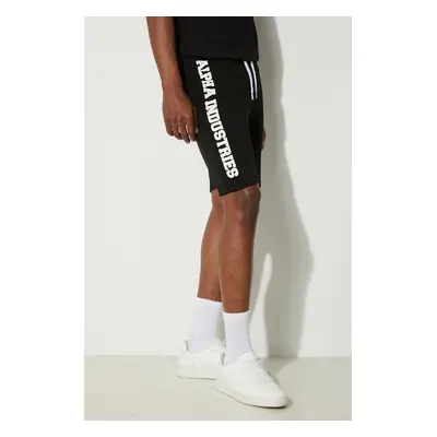 Kraťasy Alpha Industries Big Letters Short pánské, černá barva, 126344.03-black