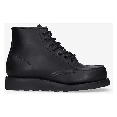 Kožené kotníkové boty Red Wing dámské, černá barva, na plochém podpatku, 3380.Leather-Black