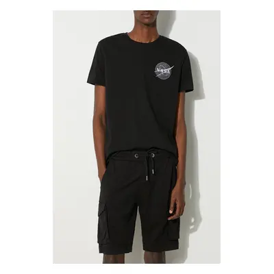 Bavlněné šortky Alpha Industries černá barva, 106251.03-black