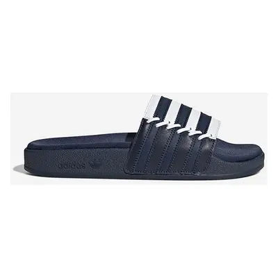 Kožené pantofle adidas Originals Adliette dámské, tmavomodrá barva, GY1006-navy