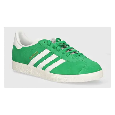 Semišové sneakers boty adidas Originals Gazelle zelená barva, IG2092