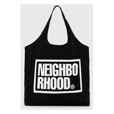 Bavlněná taška NEIGHBORHOOD Id Tote Bag-L černá barva, 241MYNH.CG02