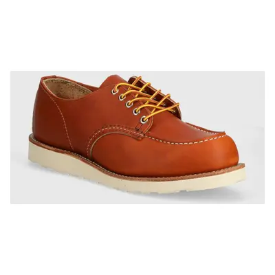 Kožené polobotky Red Wing Shop Moc Oxford pánské, oranžová barva, 8092