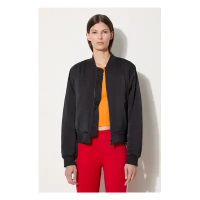 Bomber bunda adidas Originals černá barva, přechodná, HA7157-black