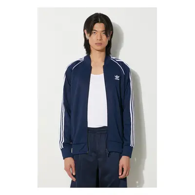 Mikina adidas Originals Adicolor Classics SST Track Jacket pánská, tmavomodrá barva, s aplikací,