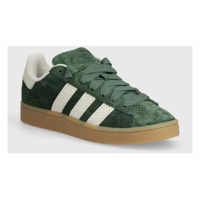 Kožené sneakers boty adidas Originals Campus 00s zelená barva, IF4337