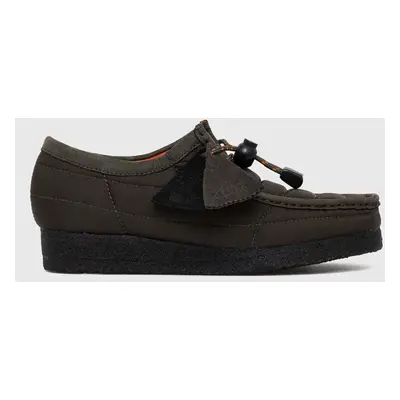 Mokasíny Clarks Wallabee pánské, zelená barva, 26174513