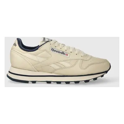 Kožené sneakers boty Reebok béžová barva