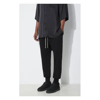 Tepláky Rick Owens černá barva, hladké, DU01D1395.RIG.09