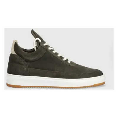 Semišové sneakers boty Filling Pieces Low Top Ripple Suede zelená barva, 25122791926