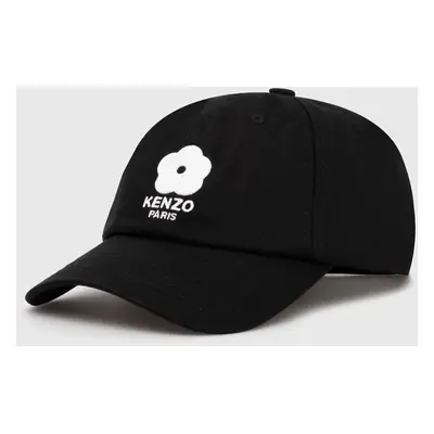 Bavlněná baseballová čepice Kenzo Cap černá barva, s aplikací, FE68AC411F41.99