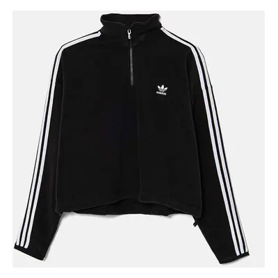 Fleecová mikina adidas Originals Adicolor černá barva, IY7266