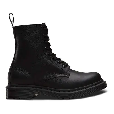 Kožené workery Dr. Martens 1460 Pascal MONO dámské, černá barva, na plochém podpatku, 24479001