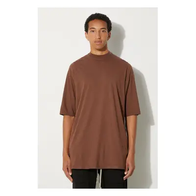 Bavlněné tričko Rick Owens Jumbo T hnědá barva, DU02D2274.RN