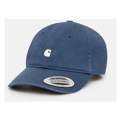 Bavlněná baseballová čepice Carhartt WIP Madison Logo Cap modrá barva, s aplikací, I023750.2E3XX