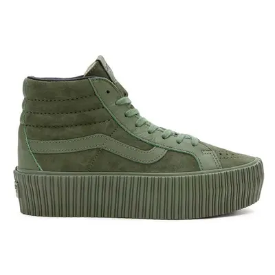 Sneakers boty Vans Premium Standards Sk8-Hi Reissue 38 Platform zelená barva, VN000CNFARM1