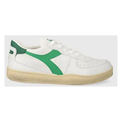 Kožené sneakers boty Diadora MI Basket Low Used bílá barva, 201.179043.C6834