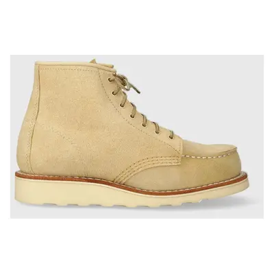 Semišové boty Red Wing 6-inch Moc Toe pánské, černá barva, 3328