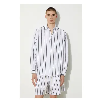 Bavlněná košile MKI MIYUKI ZOKU Striped Dress Shirt černá barva, regular, s klasickým límcem, ST