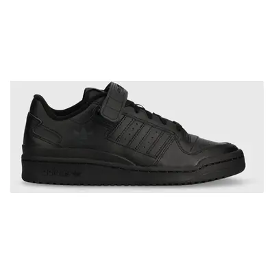 Kožené sneakers boty adidas Originals Forum Low černá barva, GV9766