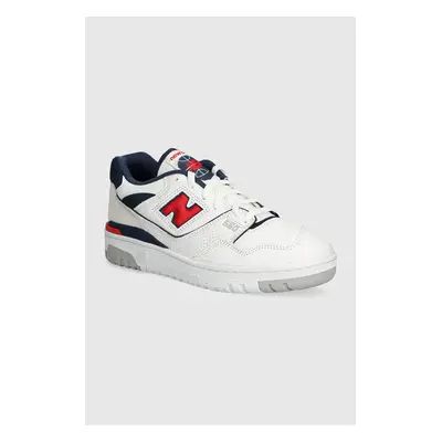 Kožené sneakers boty New Balance 550 bílá barva, BB550ESD