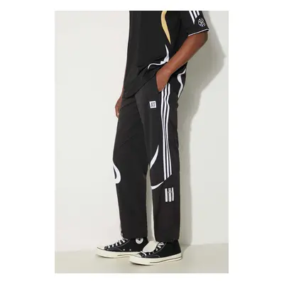 Tepláky adidas Originals adidas x NTS Radio Pant černá barva, s aplikací, JI5065