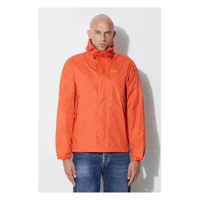 Nepromokavá bunda Helly Hansen Loke pánská, oranžová barva, 62252-402