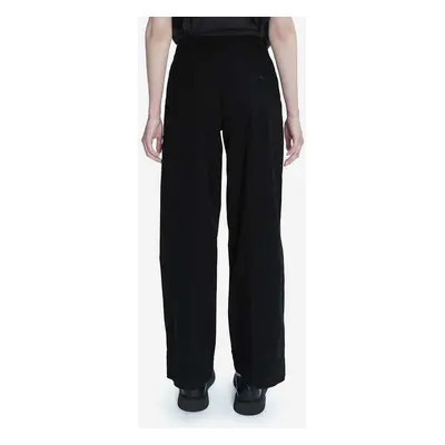 Bavlněné kalhoty A.P.C. Pantalon Euphemia černá barva, jednoduché, high waist, COFAM-F08427 BLAC