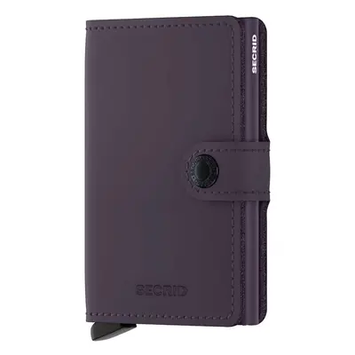 Kožená peněženka Secrid Miniwallet Matte Dark Purple fialová barva