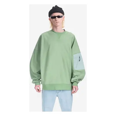 Mikina A.A. Spectrum Geoflow Sweater zelená barva, s potiskem, 81230815-green