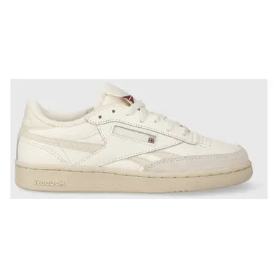 Kožené sneakers boty Reebok béžová barva