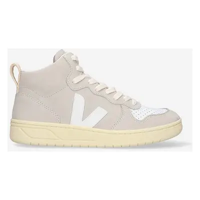 Kožené sneakers boty Veja V-15 Nubuck VQ132815 béžová barva