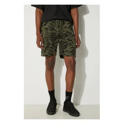 Kraťasy Alpha Industries X-Fit Cargo Short Camo pánské, zelená barva, 166301C.634-green