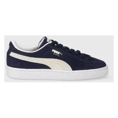 Semišové sneakers boty Puma Suede Classic XXI tmavomodrá barva, 374915