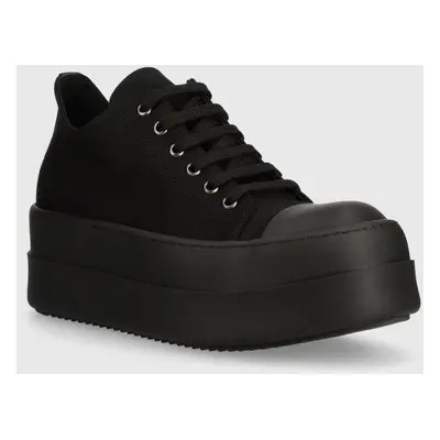 Tenisky Rick Owens Woven Shoes Double Bumper Low Sneaks dámské, černá barva, DS01D1832.NDK.999