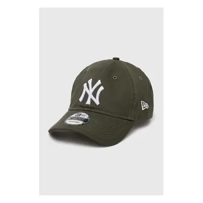 Bavlněná baseballová čepice New Era NEW YORK YANKEES zelená barva