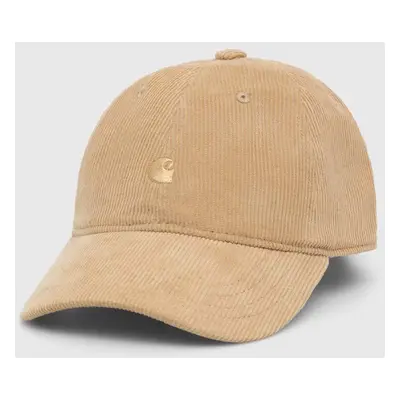 Bavlněná baseballová čepice Carhartt WIP Harlem Cap béžová barva, I028955.1YAXX