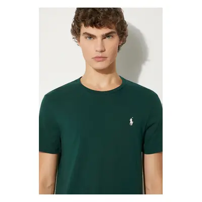 Bavlněné tričko Polo Ralph Lauren zelená barva, 710671438