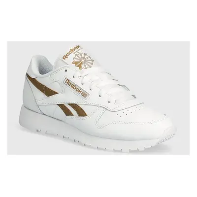 Kožené sneakers boty Reebok Classic Classic Leather bílá barva, 100074357