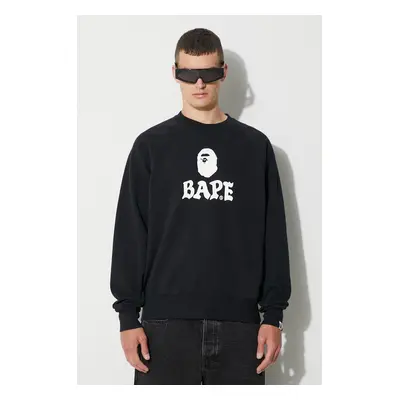 Mikina A Bathing Ape pánská, černá barva, s potiskem