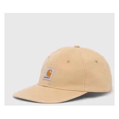 Bavlněná baseballová čepice Carhartt WIP Icon Cap béžová barva, s aplikací, I033359.1YHXX