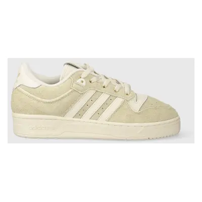 Kožené sneakers boty adidas Originals Rivalry 86 Low béžová barva, IE4877