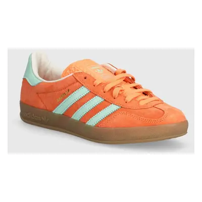 Sneakers boty adidas Originals Gazelle Indoor oranžová barva, IH7499