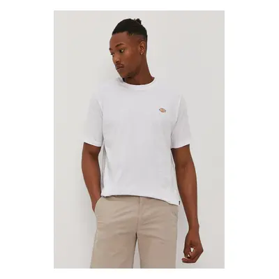 Tričko Dickies pánské, bílá barva, hladké, DK0A4XDBWHX-WHITE